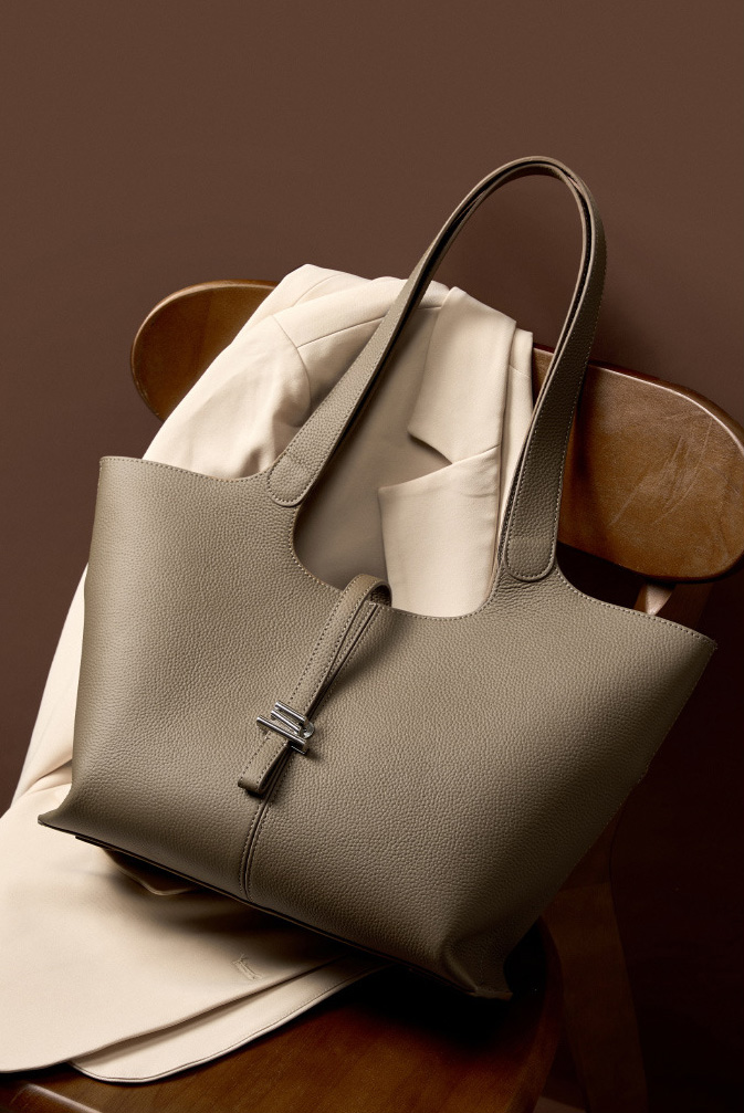 DEEPKEE original nubuck handmade full-grain genuine leather cowhide bag 頭層牛皮風鈴托特包手提單肩真皮女包 2661 號