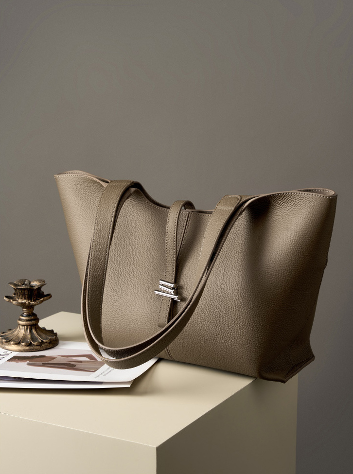 DEEPKEE original nubuck handmade full-grain genuine leather cowhide bag 頭層牛皮風鈴托特包手提單肩真皮女包 2661 號