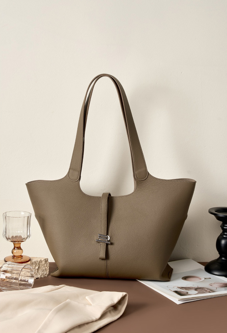 DEEPKEE original nubuck handmade full-grain genuine leather cowhide bag 頭層牛皮風鈴托特包手提單肩真皮女包 2661 號