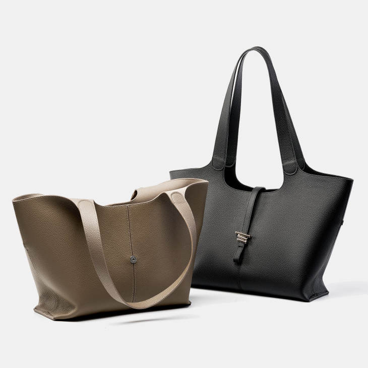 DEEPKEE original nubuck handmade full-grain genuine leather cowhide bag 頭層牛皮風鈴托特包手提單肩真皮女包 2661 號