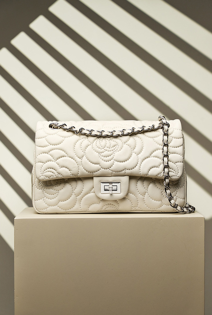 DEEPKEE original nubuck handmade full-grain genuine leather cowhide bag 山茶花头层真皮洋气菱格链条包单肩斜挎包 2780 号