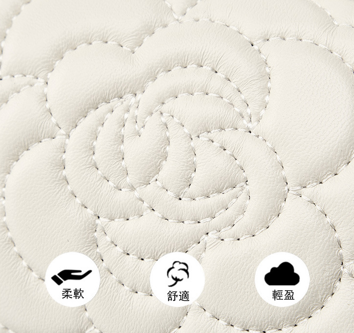 DEEPKEE original nubuck handmade full-grain genuine leather cowhide bag 山茶花头层真皮洋气菱格链条包单肩斜挎包 2780 号