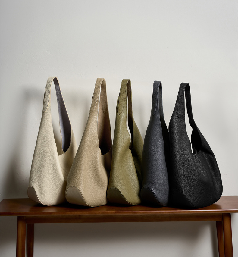 DEEPKEE original nubuck handmade full-grain genuine leather cowhide bag 頭層皮托特包高級感腋下单肩真皮包 2801 號