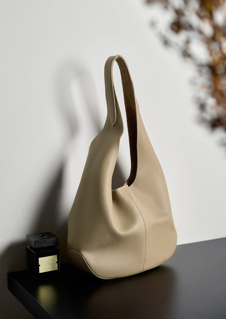 DEEPKEE original nubuck handmade full-grain genuine leather cowhide bag 頭層皮托特包高級感腋下单肩真皮包 2801 號