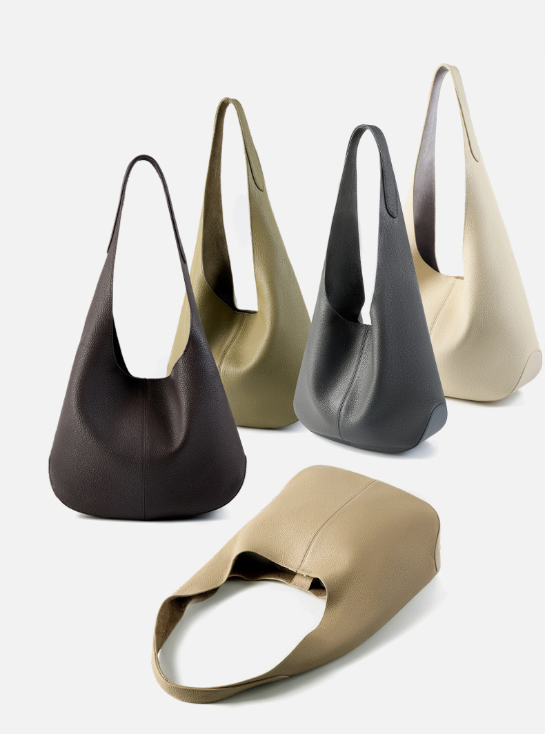 DEEPKEE original nubuck handmade full-grain genuine leather cowhide bag 頭層皮托特包高級感腋下单肩真皮包 2801 號