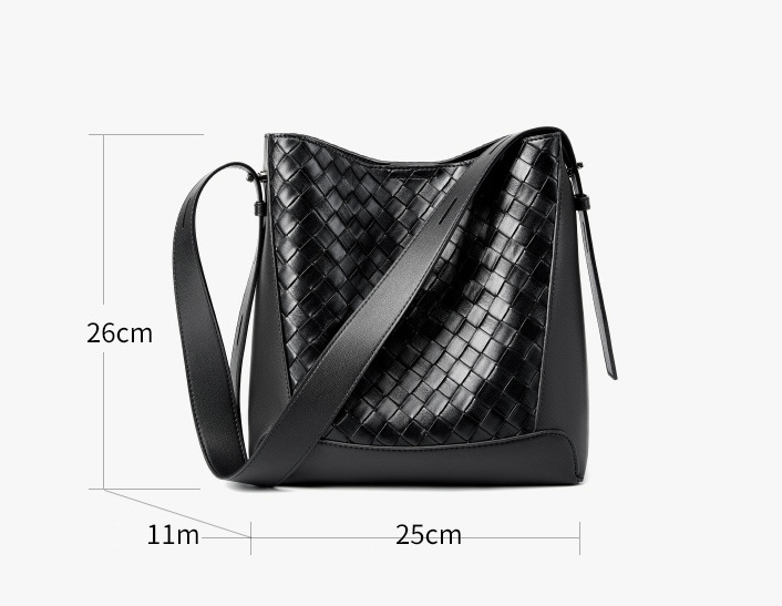 DEEPKEE original nubuck handmade full-grain genuine leather cowhide bag 牛皮手工編織大容量時尚單肩斜挎女包 2807 號