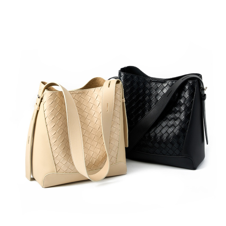 DEEPKEE original nubuck handmade full-grain genuine leather cowhide bag 牛皮手工編織大容量時尚單肩斜挎女包 2807 號