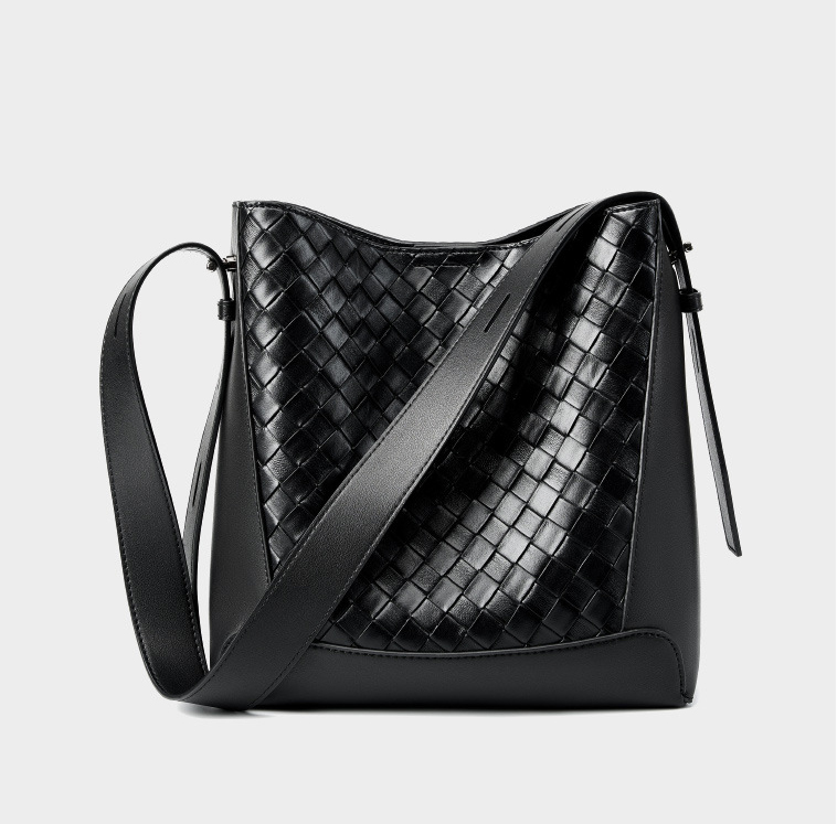 DEEPKEE original nubuck handmade full-grain genuine leather cowhide bag 牛皮手工編織大容量時尚單肩斜挎女包 2807 號