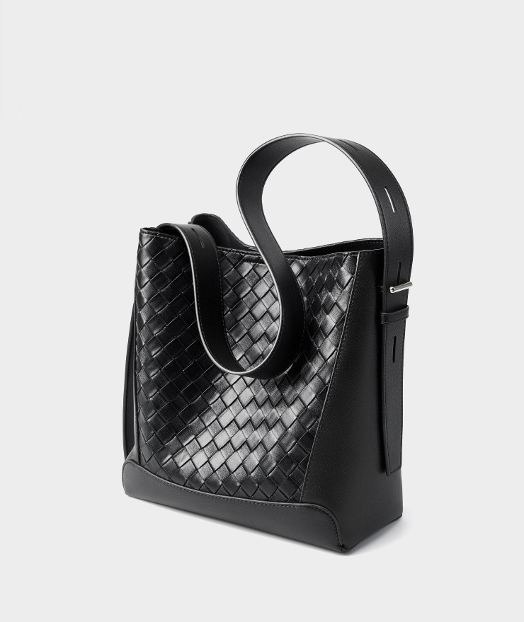 DEEPKEE original nubuck handmade full-grain genuine leather cowhide bag 牛皮手工編織大容量時尚單肩斜挎女包 2807 號