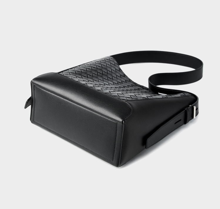 DEEPKEE original nubuck handmade full-grain genuine leather cowhide bag 牛皮手工編織大容量時尚單肩斜挎女包 2807 號