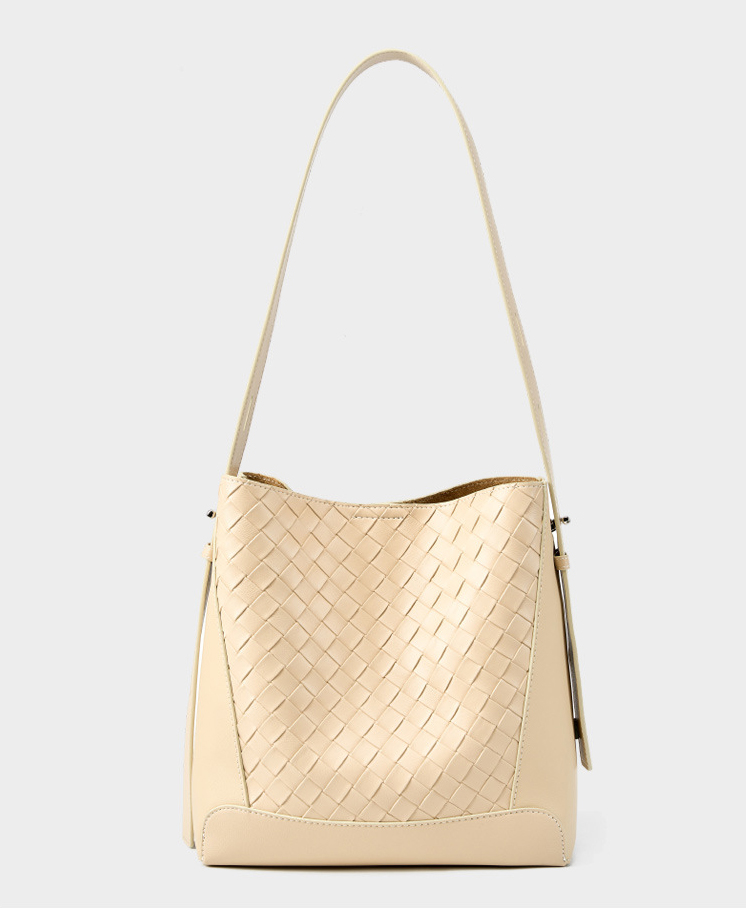 DEEPKEE original nubuck handmade full-grain genuine leather cowhide bag 牛皮手工編織大容量時尚單肩斜挎女包 2807 號