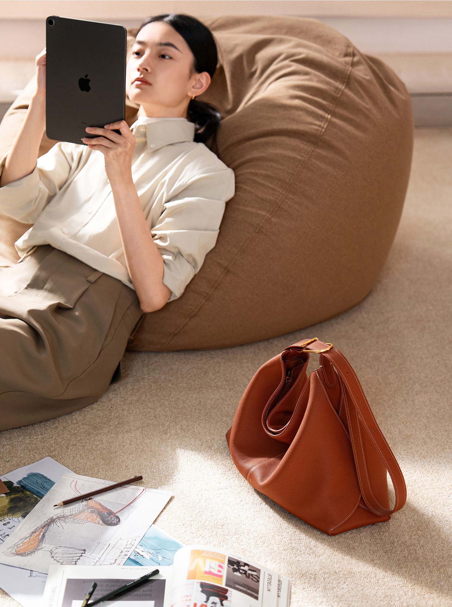 香港狄記皮具 狄記 原創真皮手工 ins郵差包 ins風格包包 頭層牛皮包包 皮革 原創手工真皮 皮件 DEEPKEE 復古真皮手工包