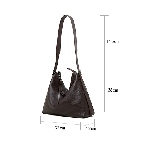 DEEPKEE original nubuck handmade full-grain genuine leather cowhide bag 真皮女包單肩腋下包復古時尚斜挎包 2827 號