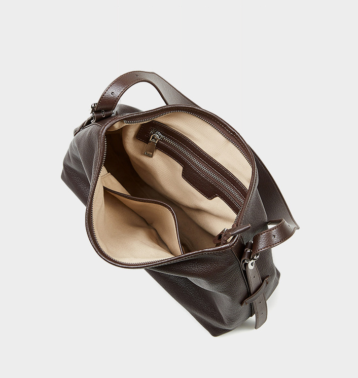 DEEPKEE original nubuck handmade full-grain genuine leather cowhide bag 真皮女包單肩腋下包復古時尚斜挎包 2827 號