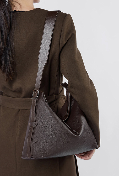 DEEPKEE original nubuck handmade full-grain genuine leather cowhide bag 真皮女包單肩腋下包復古時尚斜挎包 2827 號