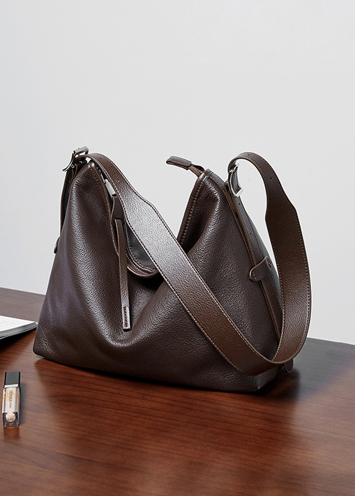 DEEPKEE original nubuck handmade full-grain genuine leather cowhide bag 真皮女包單肩腋下包復古時尚斜挎包 2827 號