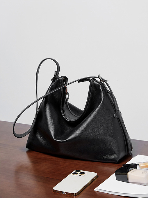 DEEPKEE original nubuck handmade full-grain genuine leather cowhide bag 真皮女包單肩腋下包復古時尚斜挎包 2827 號