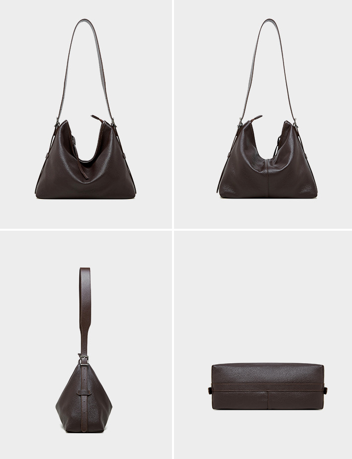 DEEPKEE original nubuck handmade full-grain genuine leather cowhide bag 真皮女包單肩腋下包復古時尚斜挎包 2827 號