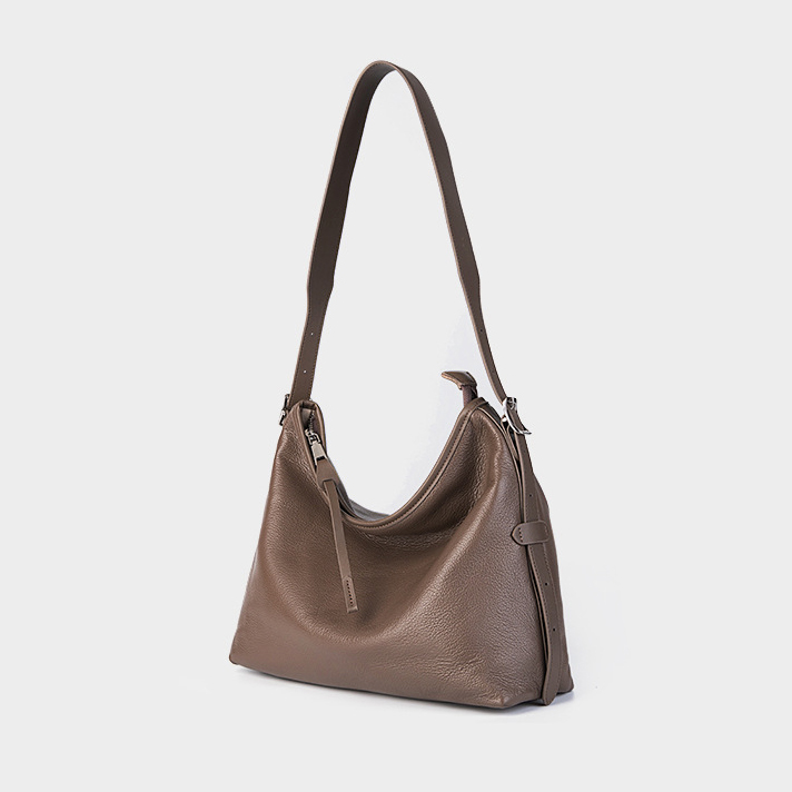 DEEPKEE original nubuck handmade full-grain genuine leather cowhide bag 真皮女包單肩腋下包復古時尚斜挎包 2827 號