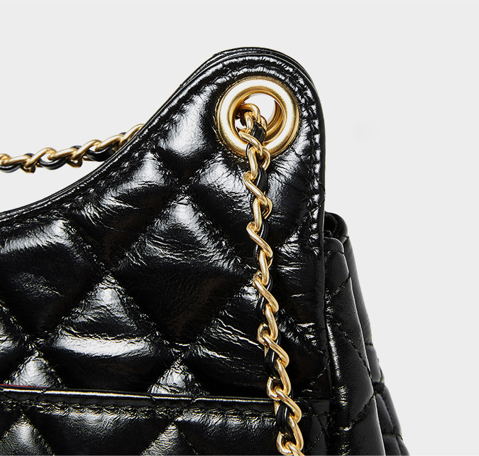 DEEPKEE original nubuck handmade full-grain genuine leather cowhide bag 頭層牛皮小香風時尚百搭單肩斜挎女包 2856 號