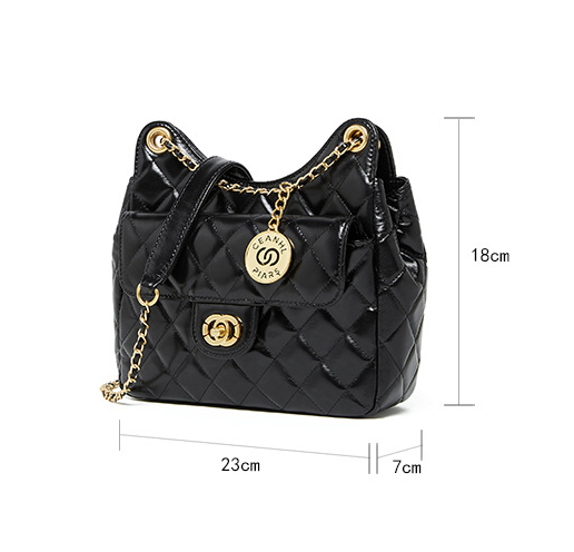 DEEPKEE original nubuck handmade full-grain genuine leather cowhide bag 頭層牛皮小香風時尚百搭單肩斜挎女包 2856 號