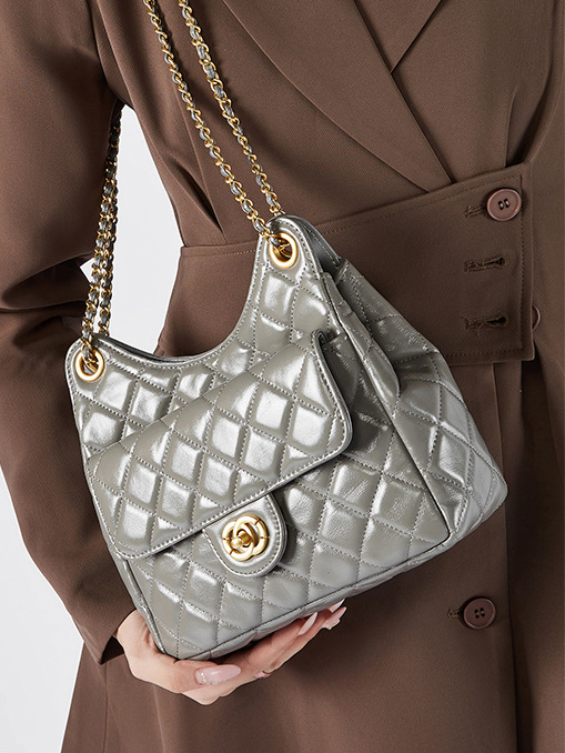 DEEPKEE original nubuck handmade full-grain genuine leather cowhide bag 頭層牛皮小香風時尚百搭單肩斜挎女包 2856 號