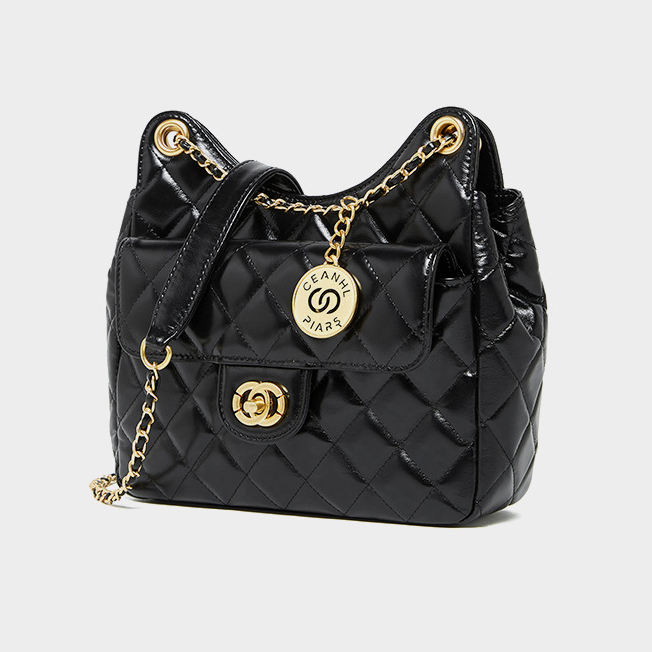 DEEPKEE original nubuck handmade full-grain genuine leather cowhide bag 頭層牛皮小香風時尚百搭單肩斜挎女包 2856 號