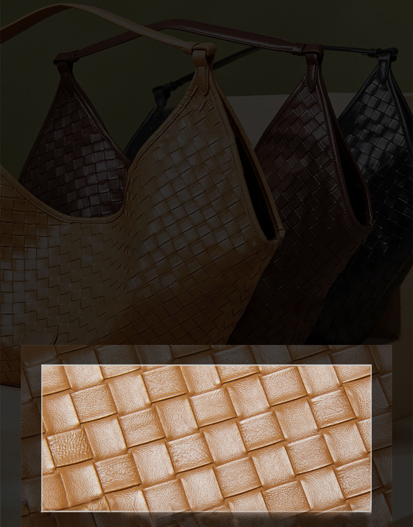 DEEPKEE original nubuck handmade full-grain genuine leather cowhide bag 新款 bags 時尚洋氣牛皮編織紋女包 2858 號