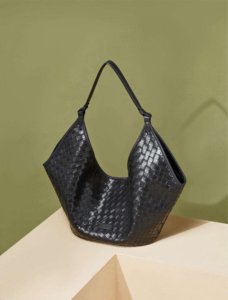 DEEPKEE original nubuck handmade full-grain genuine leather cowhide bag 新款 bags 時尚洋氣牛皮編織紋女包 2858 號