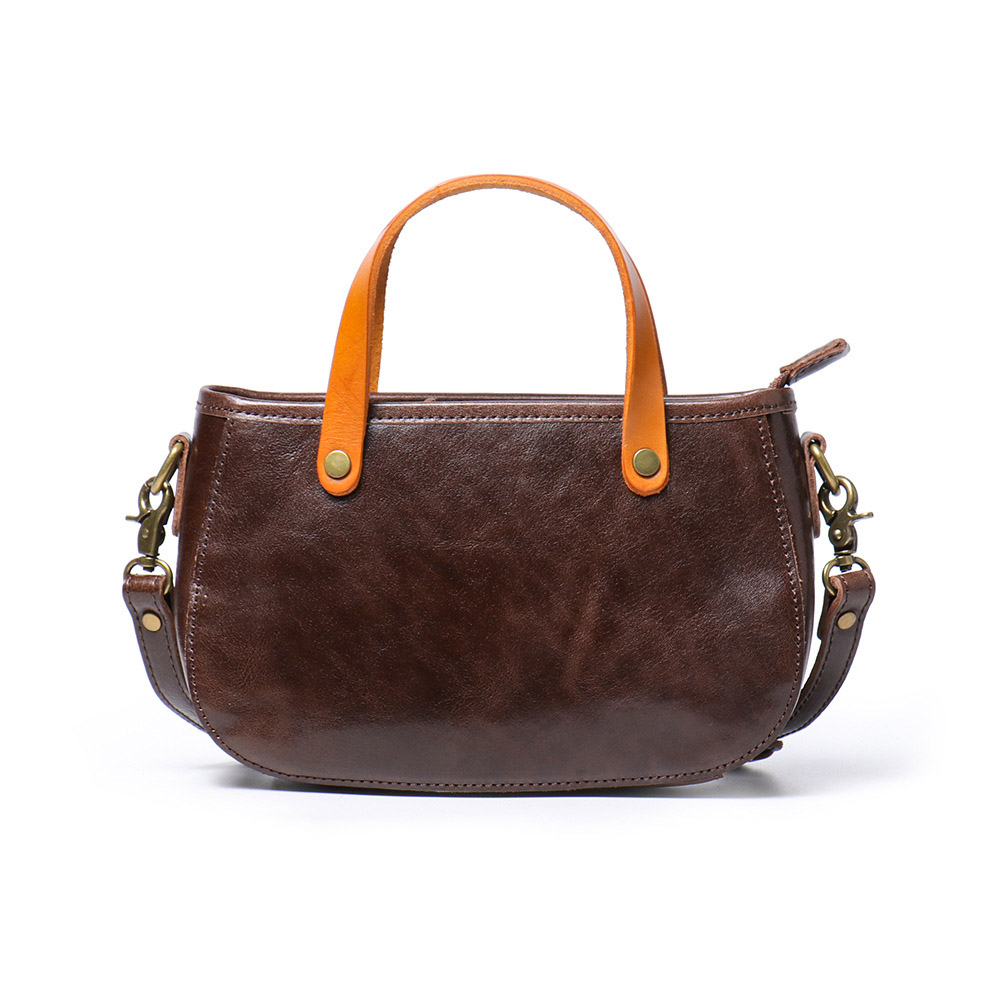 DEEPKEE 復古真皮手提包 斜挎女包 2863 號