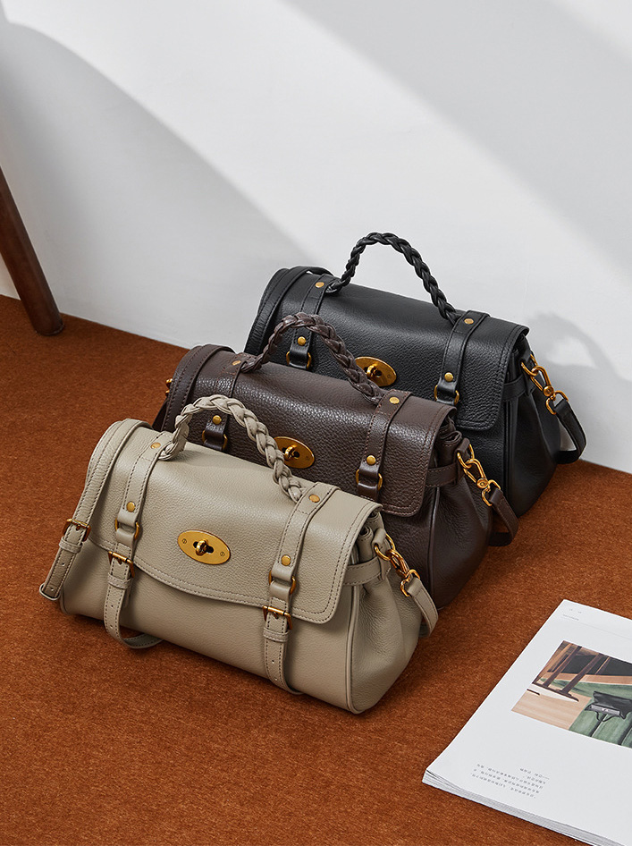 DEEPKEE original nubuck handmade full-grain genuine leather cowhide bag 真皮郵差包牛皮手提單肩斜挎包 2866 號