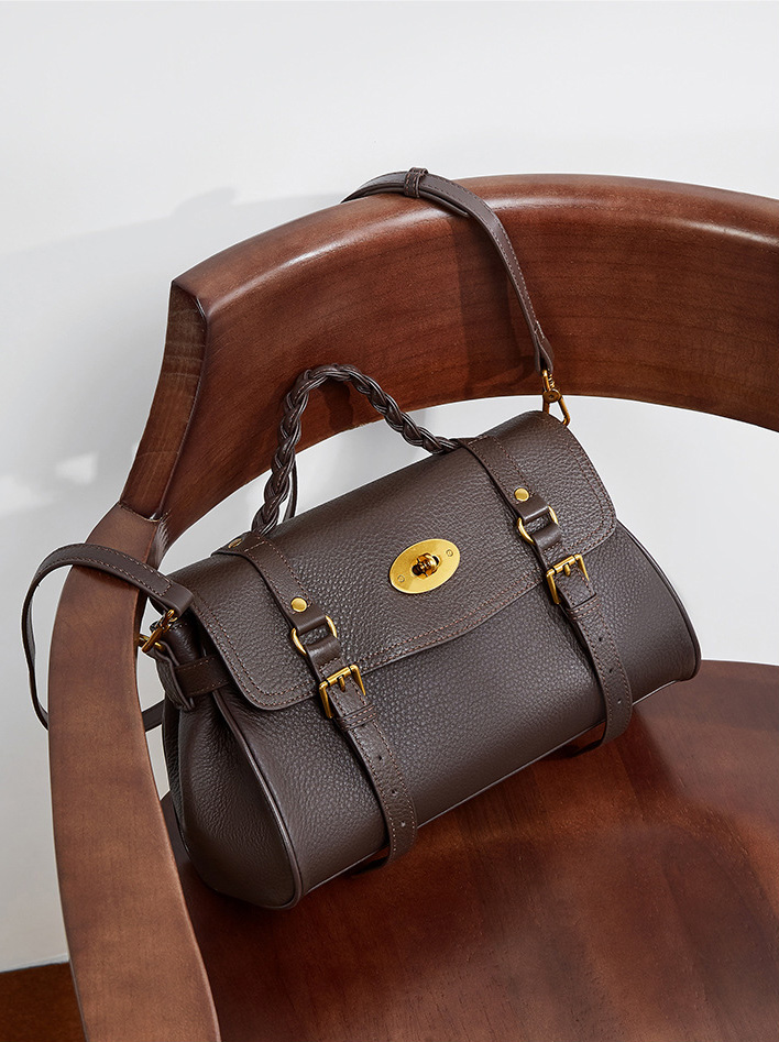 DEEPKEE original nubuck handmade full-grain genuine leather cowhide bag 真皮郵差包牛皮手提單肩斜挎包 2866 號