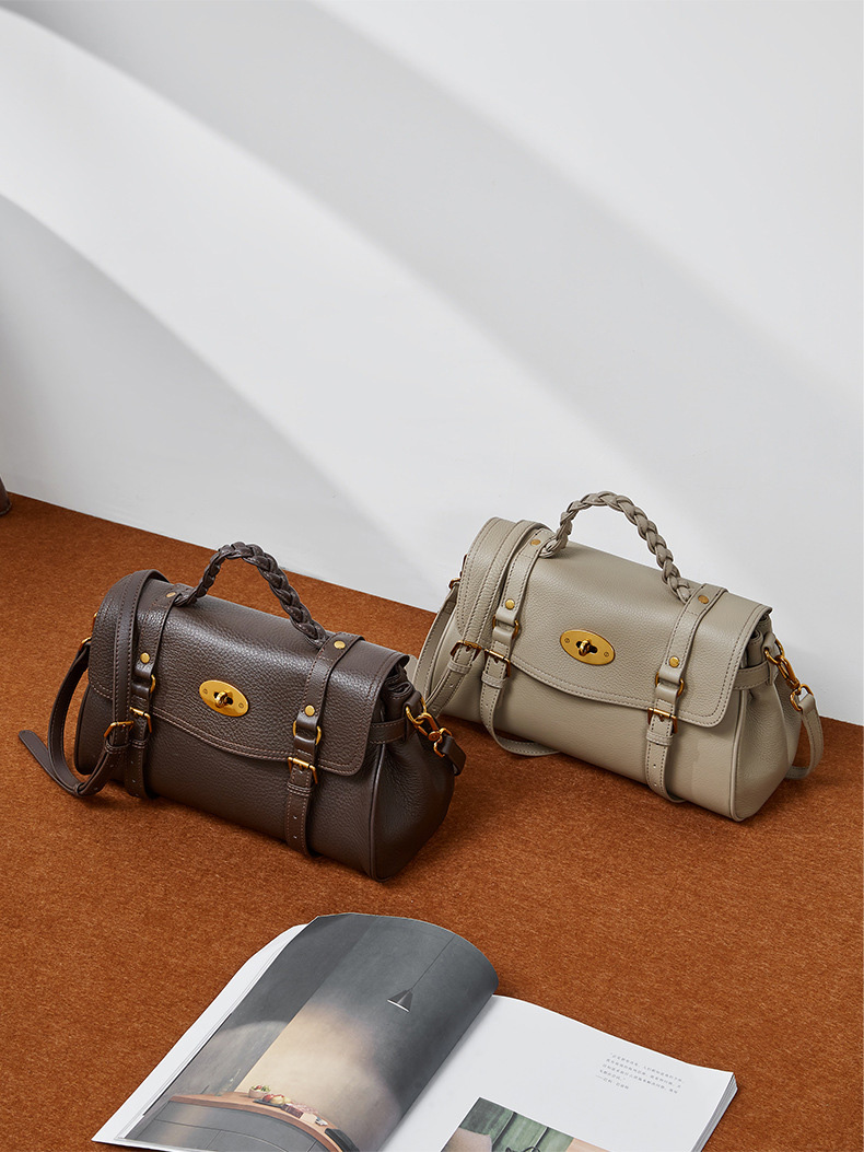 DEEPKEE original nubuck handmade full-grain genuine leather cowhide bag 真皮郵差包牛皮手提單肩斜挎包 2866 號