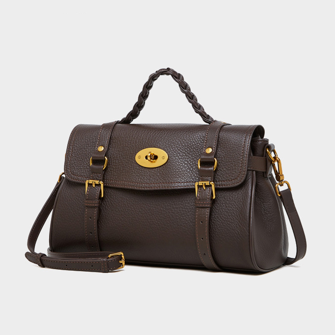 DEEPKEE original nubuck handmade full-grain genuine leather cowhide bag 真皮郵差包牛皮手提單肩斜挎包 2866 號