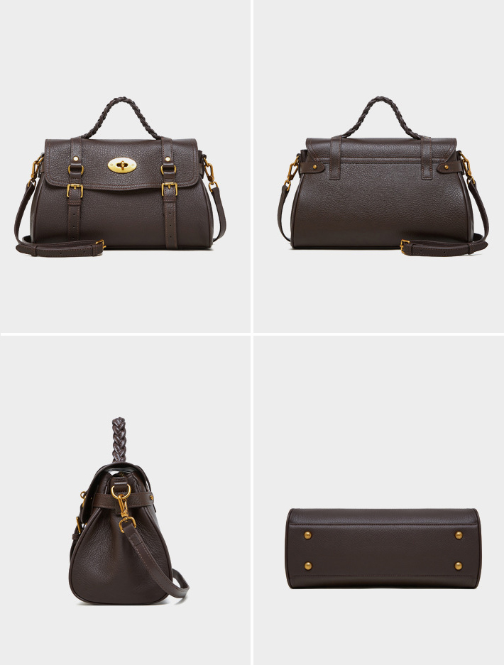 DEEPKEE original nubuck handmade full-grain genuine leather cowhide bag 真皮郵差包牛皮手提單肩斜挎包 2866 號