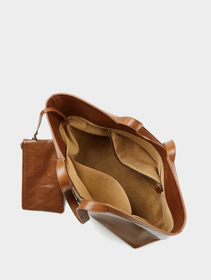 DEEPKEE original nubuck handmade full-grain genuine leather cowhide bag Y 字真皮托特包大容量手提女包 2870 號