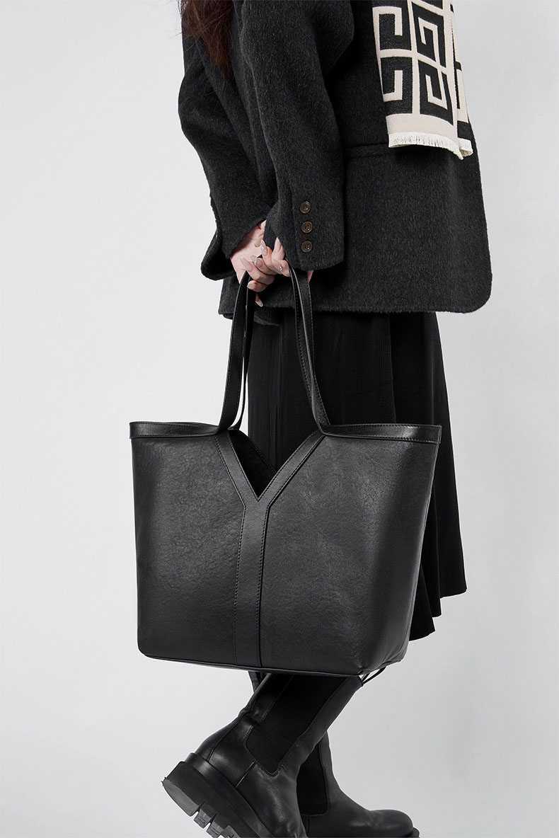 DEEPKEE original nubuck handmade full-grain genuine leather cowhide bag Y 字真皮托特包大容量手提女包 2870 號