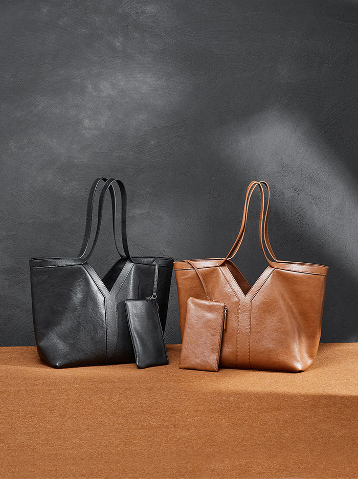 DEEPKEE original nubuck handmade full-grain genuine leather cowhide bag Y 字真皮托特包大容量手提女包 2870 號