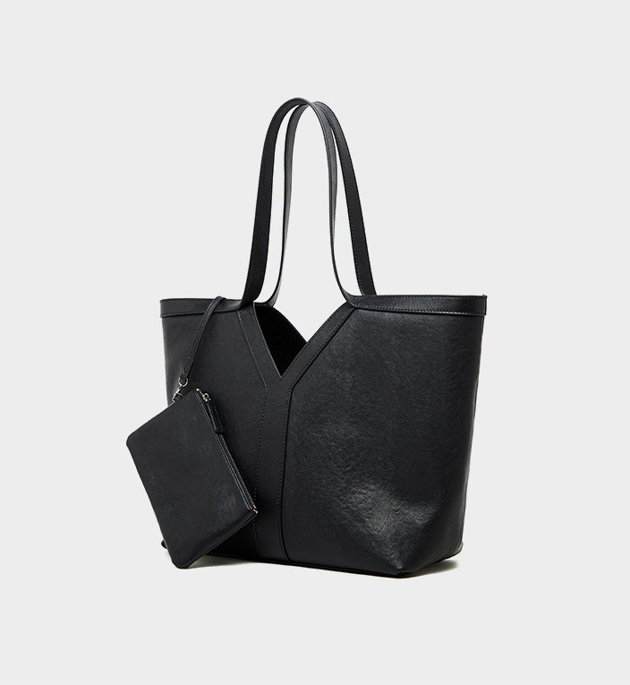 DEEPKEE original nubuck handmade full-grain genuine leather cowhide bag Y 字真皮托特包大容量手提女包 2870 號