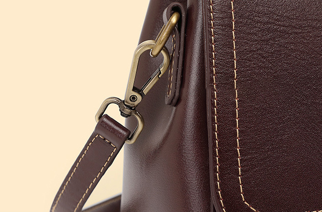 DEEPKEE original nubuck handmade full-grain genuine leather cowhide bag 頭層牛皮植鞣皮手提單肩斜挎女包 2879 號