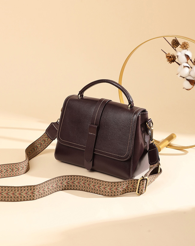 DEEPKEE original nubuck handmade full-grain genuine leather cowhide bag 頭層牛皮植鞣皮手提單肩斜挎女包 2879 號