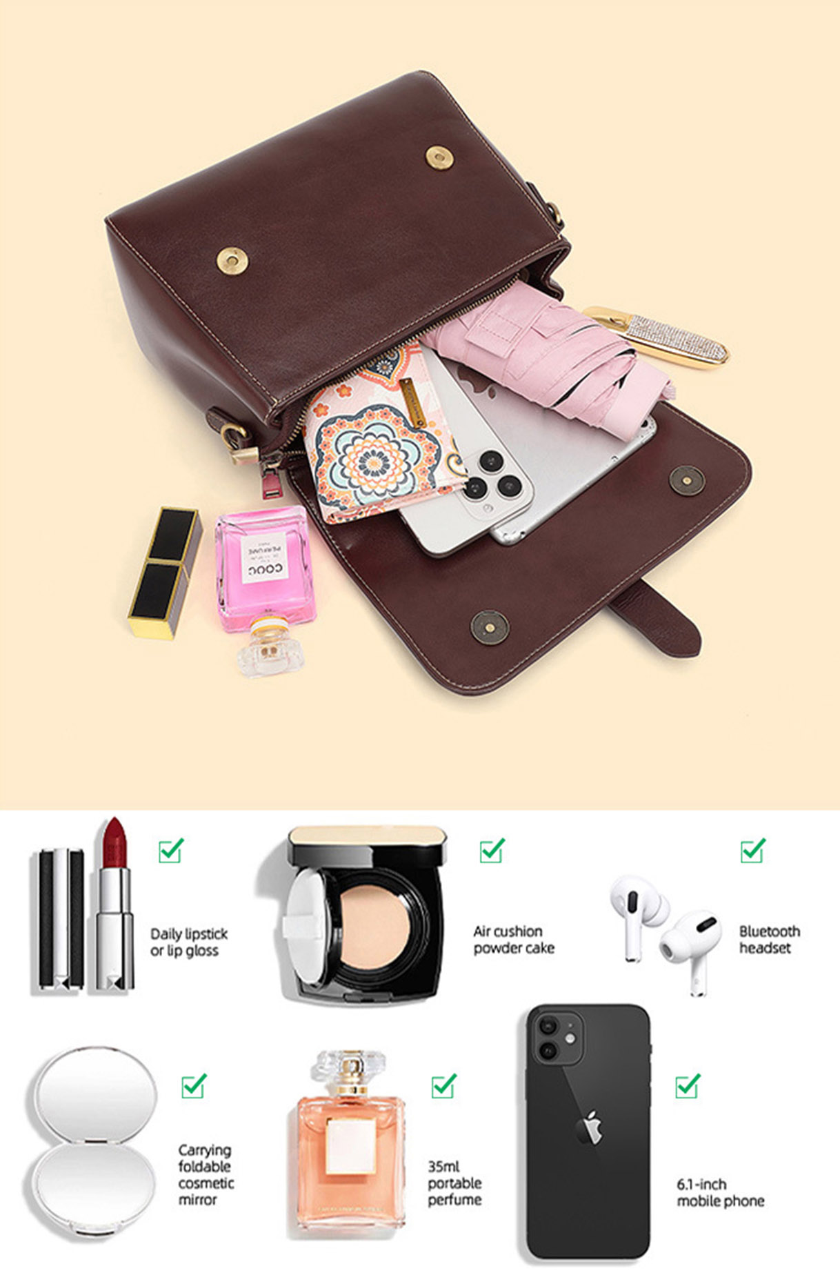 DEEPKEE original nubuck handmade full-grain genuine leather cowhide bag 頭層牛皮植鞣皮手提單肩斜挎女包 2879 號