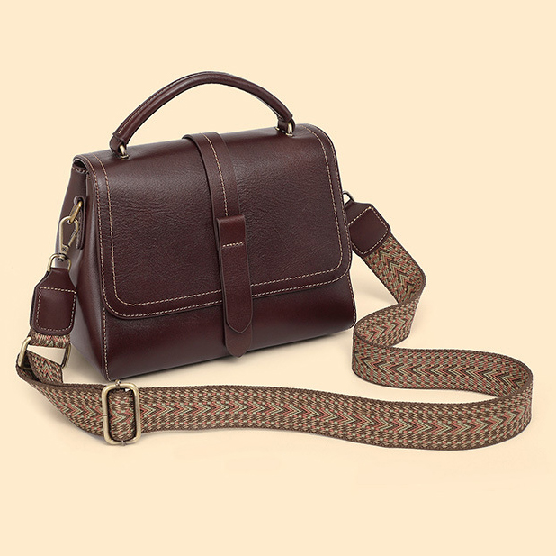 DEEPKEE original nubuck handmade full-grain genuine leather cowhide bag 頭層牛皮植鞣皮手提單肩斜挎女包 2879 號
