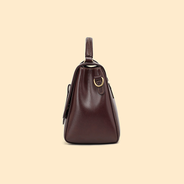 DEEPKEE original nubuck handmade full-grain genuine leather cowhide bag 頭層牛皮植鞣皮手提單肩斜挎女包 2879 號