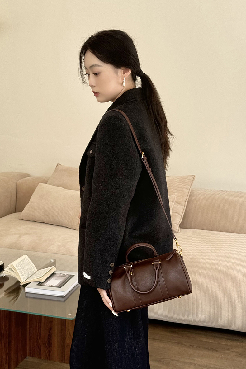 DEEPKEE original nubuck handmade full-grain genuine leather cowhide bag 真皮美拉德復古手提斜挎包 2893 號
