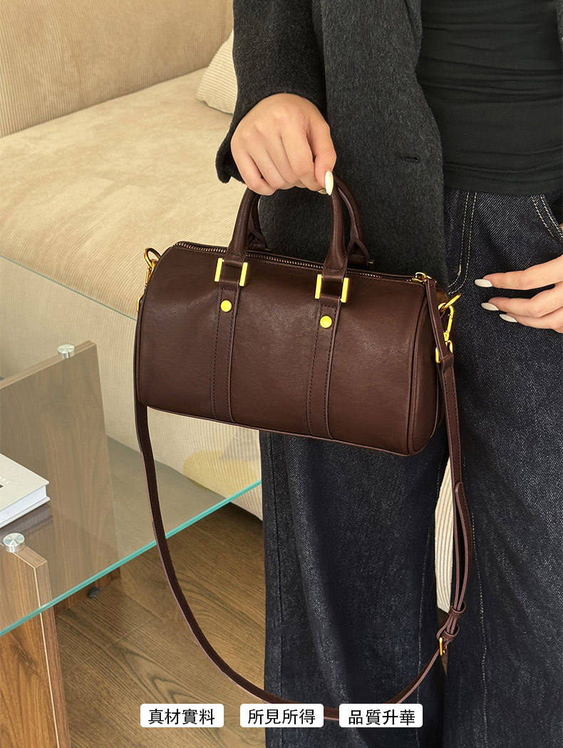DEEPKEE original nubuck handmade full-grain genuine leather cowhide bag 真皮美拉德復古手提斜挎包 2893 號