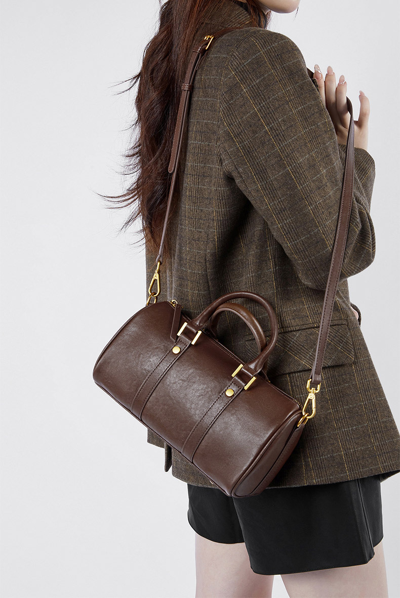 DEEPKEE original nubuck handmade full-grain genuine leather cowhide bag 真皮美拉德復古手提斜挎包 2893 號