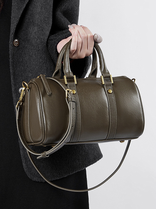 DEEPKEE original nubuck handmade full-grain genuine leather cowhide bag 真皮美拉德復古手提斜挎包 2893 號