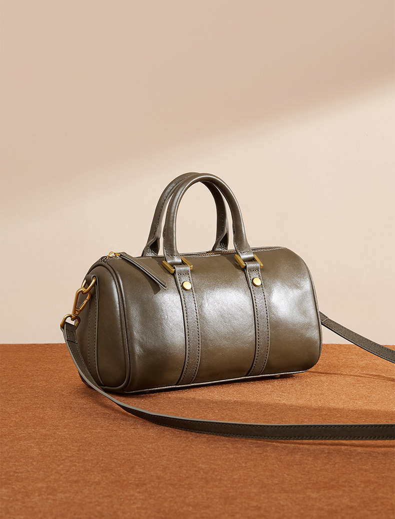 DEEPKEE original nubuck handmade full-grain genuine leather cowhide bag 真皮美拉德復古手提斜挎包 2893 號