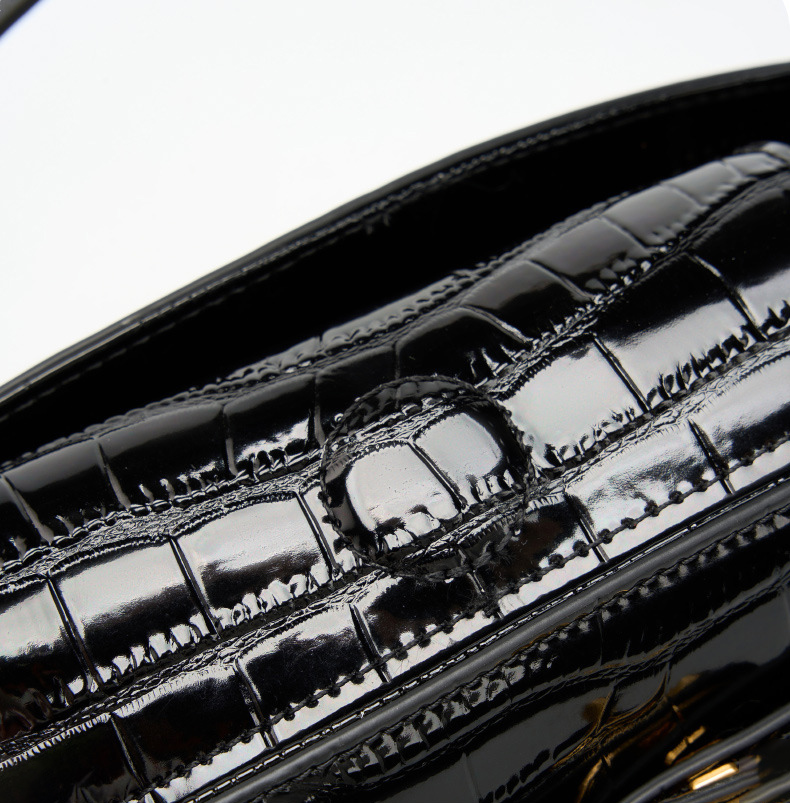 DEEPKEE original nubuck handmade full-grain genuine leather cowhide bag 鱷魚紋鎖扣小方包真皮手提斜挎包 2897 號